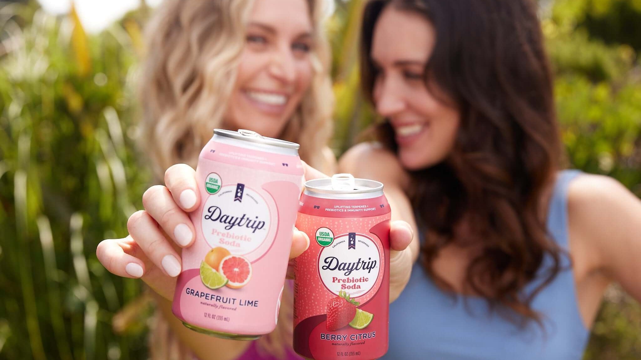 Daytrip Prebiotic Soda, USDA Organic with Uplifting Terpenes, Immunity Support and 5g of Fiber