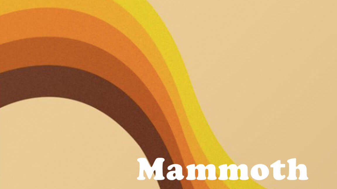 Graphic title image for the LA to Mammoth blog post with vintage graphic elements