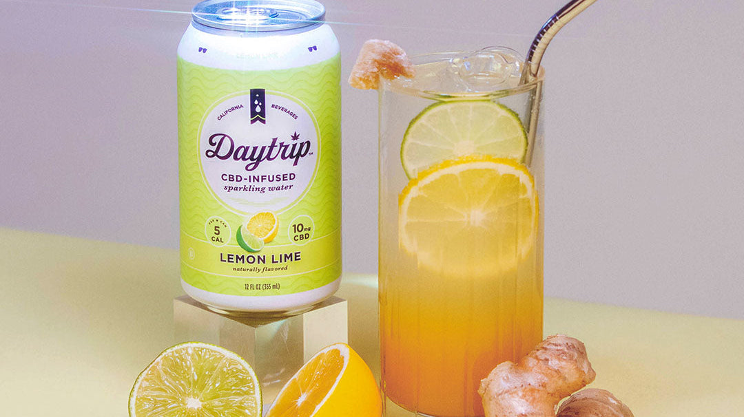 vibrant cocktail photo of the daytrip featuring Daytrip CBD Infused Sparkling Water