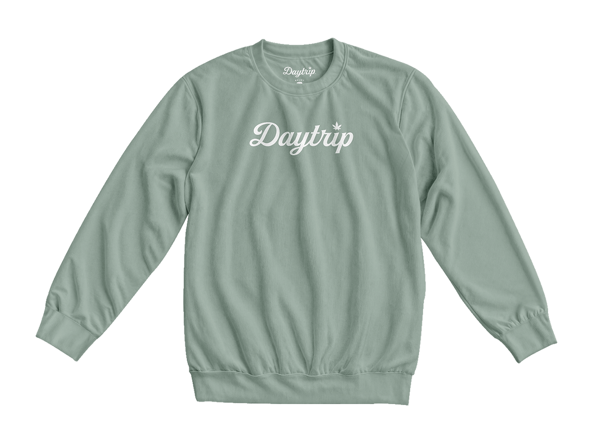 Daytrip - Script Logo Crewneck Sweatshirt - Charcoal Heather