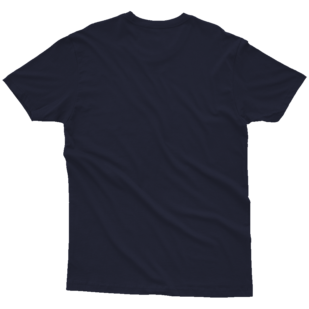 Daytrip Script Logo Tee in Navy with Swirl Ombre screenprint back