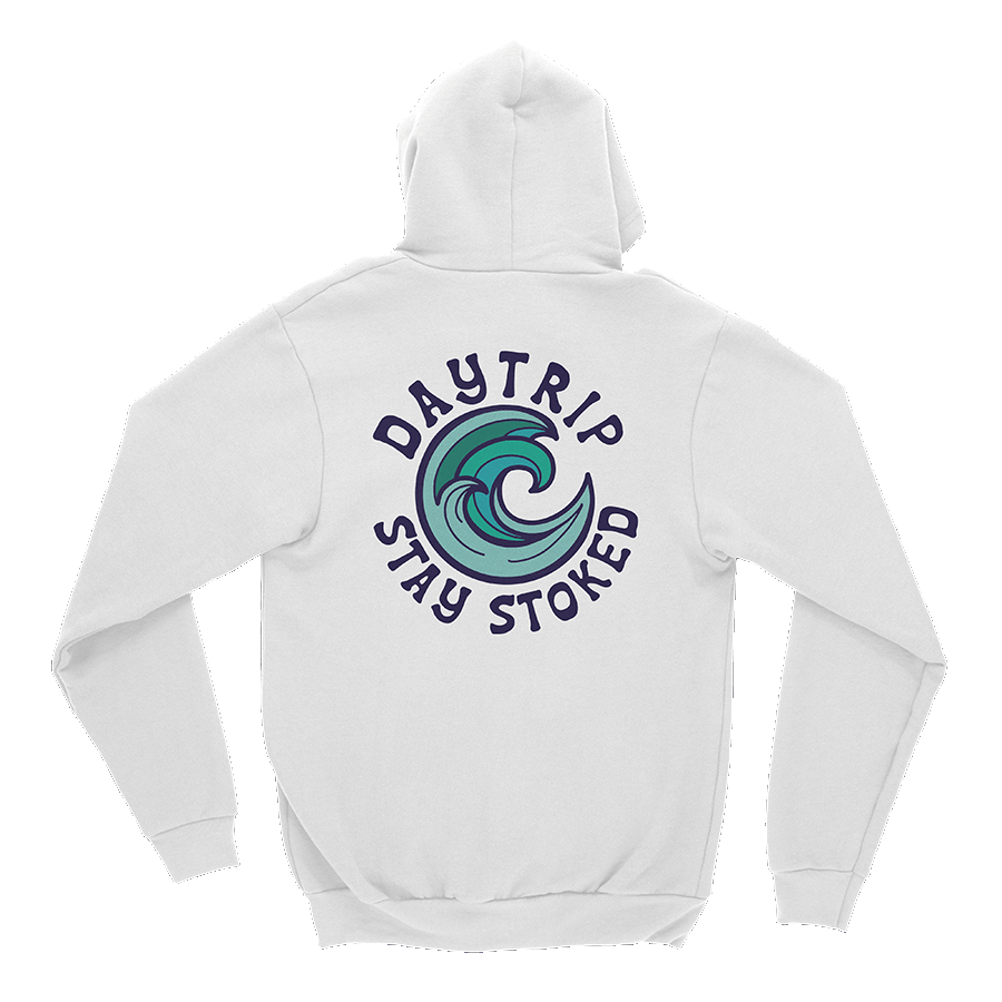 Stay Stoked Hoodie - White