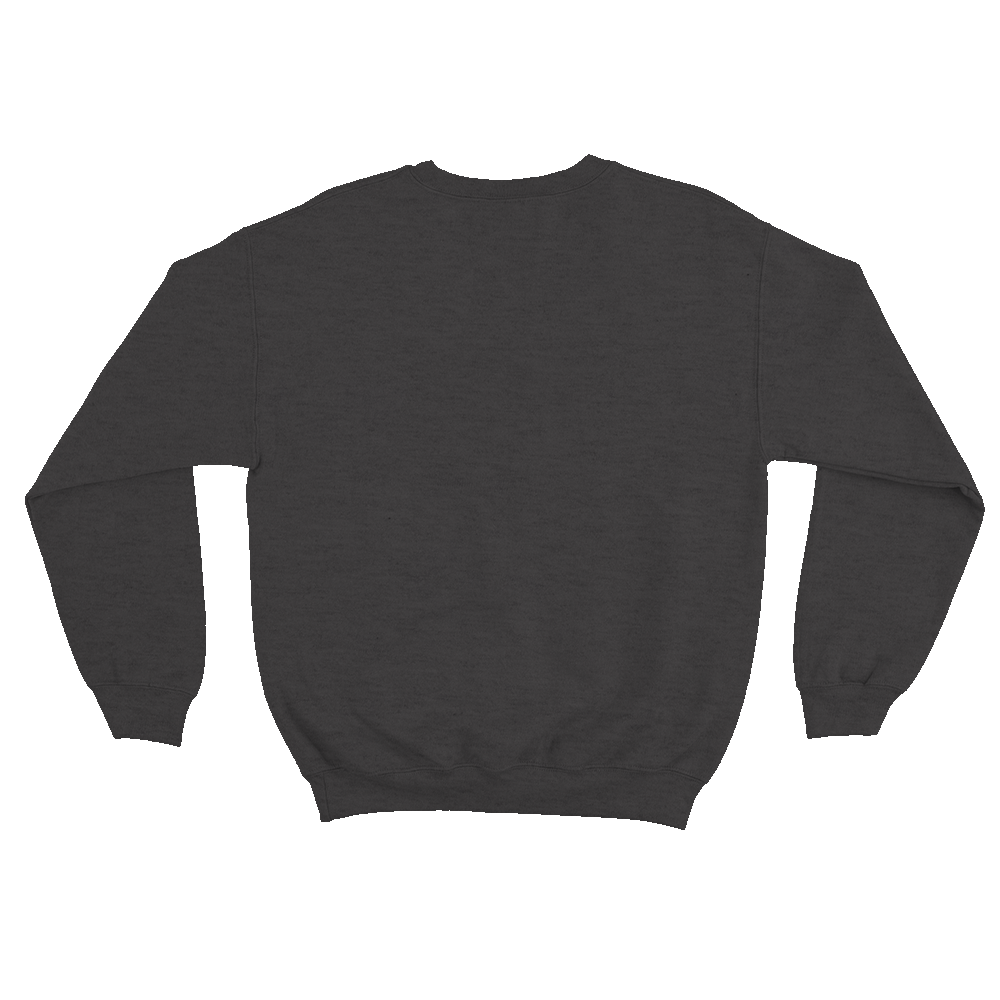 Daytrip Script Logo Charcoal Grey Pullover Crewneck Sweatshirt with screenprint back image